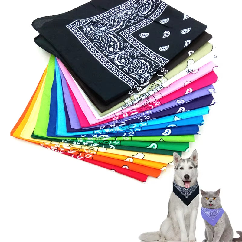 Washable Dog Bandana with Scarf Print - Large Dog Grooming and Accessory Triangle Bib