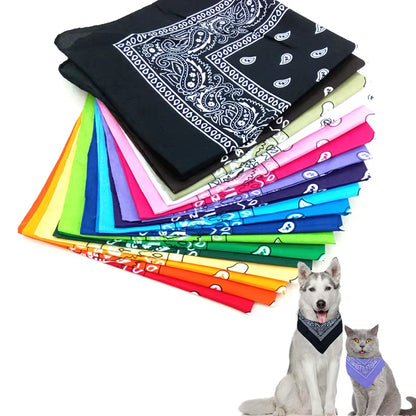 Washable Dog Bandana with Scarf Print - Large Dog Grooming and Accessory Triangle Bib