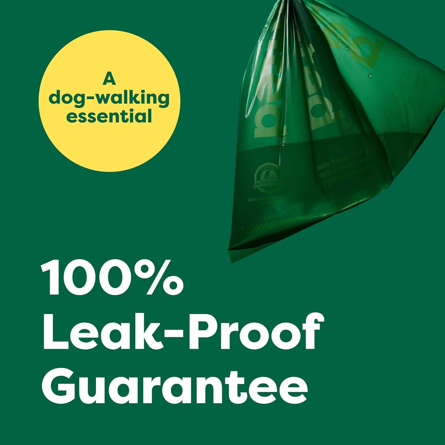 Durable Dog Waste Bag Dispenser with 900 Leakproof Lavender-Scented Bags