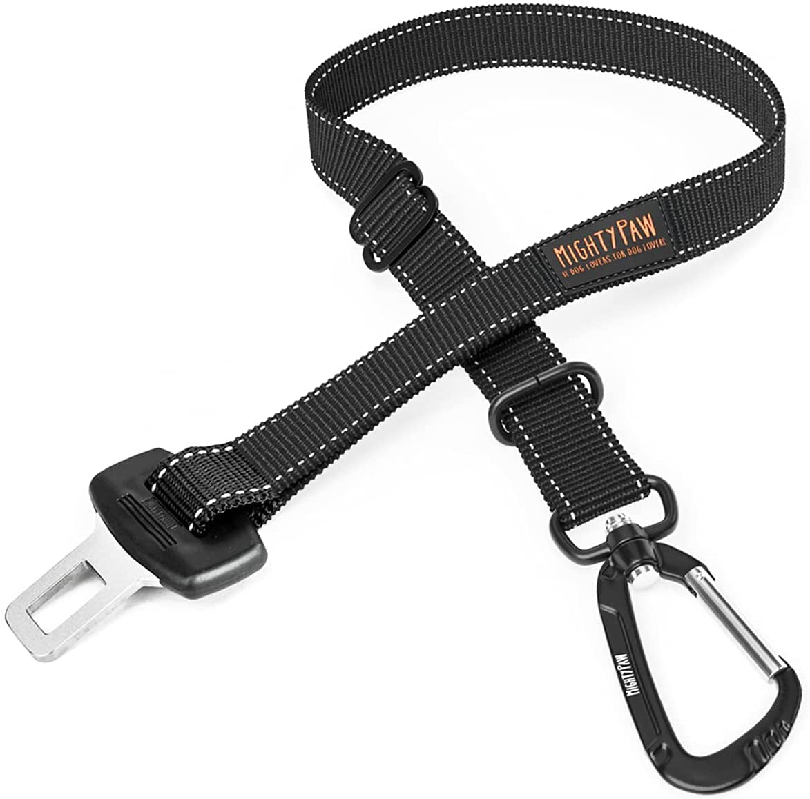 Dog Safety Seat Belt | Premium Pet Restraint Made with Durable Seatbelt Material and All-Metal Hardware, Adjustable Length, Exceeds Safety Standards for Secure Travel