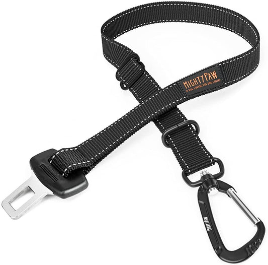 Dog Safety Seat Belt | Premium Pet Restraint Made with Durable Seatbelt Material and All-Metal Hardware, Adjustable Length, Exceeds Safety Standards for Secure Travel