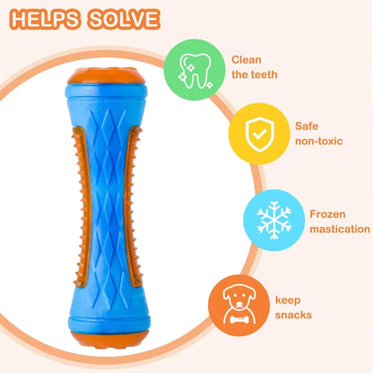 Rubber Dog Toys for Dog Chewing Bite Resistant Squeaky Training Playing Toy Interactive Dog Toys for Large Dogs Teeth Cleaning