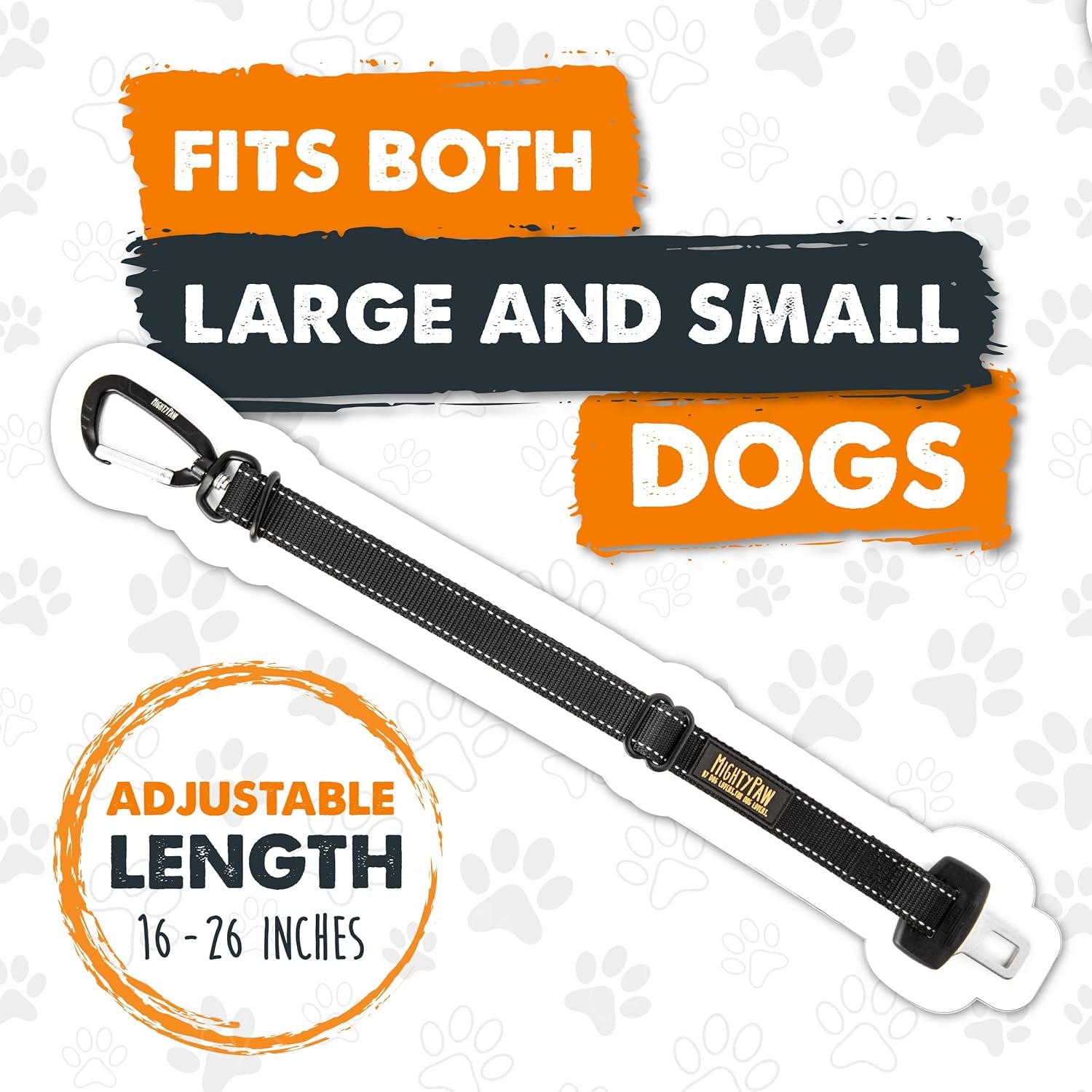 Dog Safety Seat Belt | Premium Pet Restraint Made with Durable Seatbelt Material and All-Metal Hardware, Adjustable Length, Exceeds Safety Standards for Secure Travel