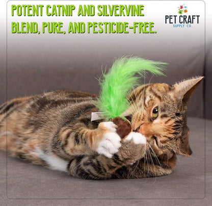 Silly Snacks and Funny Food Crinkle Cuddling Catnip and Silvervine Interactive Cat Toys - Great for Indoor Cats, Kittens or Medium Breeds